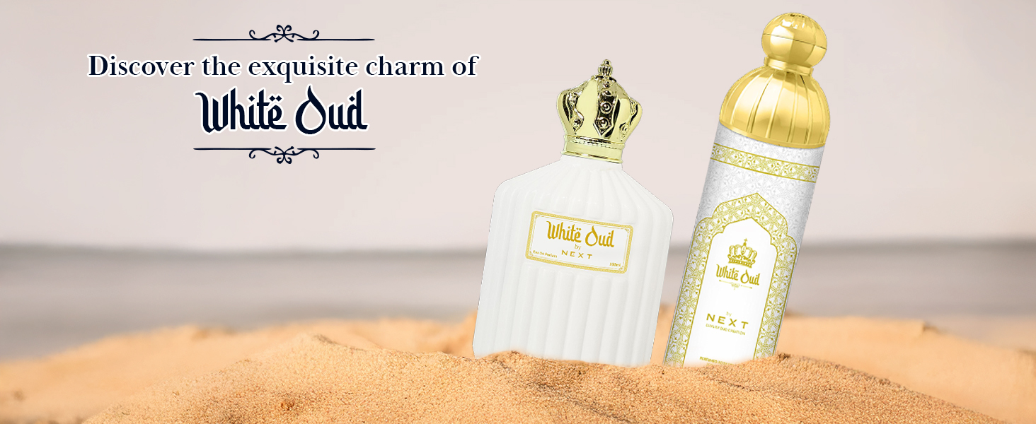 White oud perfume and deodorant combo