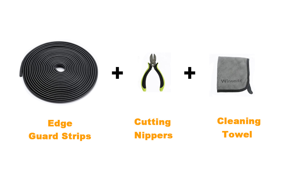 Winunite 653/5Ft Ultra Long Car Door Edge Guards No Glue Universal Fit Rubber U