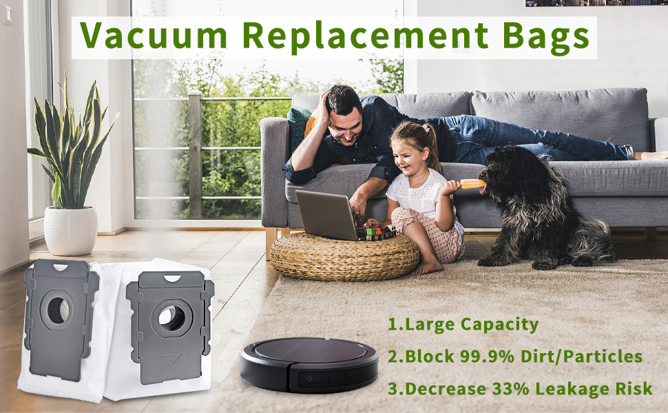Vacuum Bags Compatible with iRobot Roomba i & s & j Series