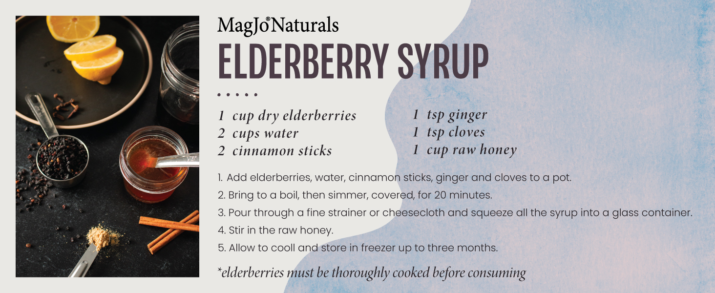 MagJo Naturals Recipe for Elderberry Syrup