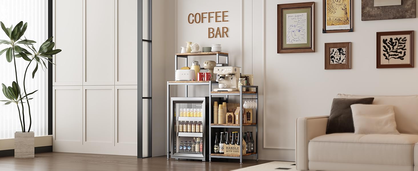 Mini Fridge Stand with Storage