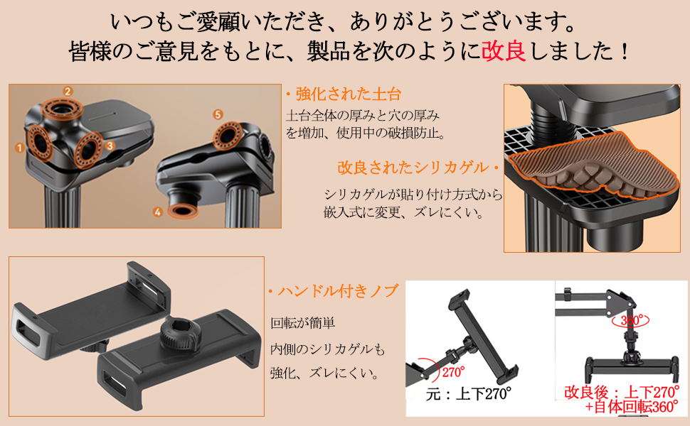 Amazon.co.jp: タブレットスタンド アーム【新型5用土台】ipad