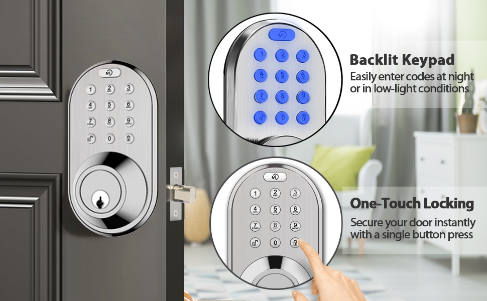 MiLock Keyless Entry Keypad Deadbolt Door Lock