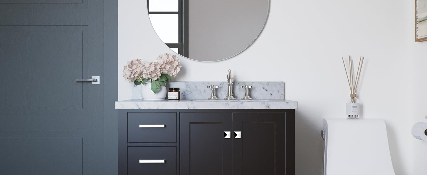 ARIEL 36" Espresso Bathroom Vanity Base Right