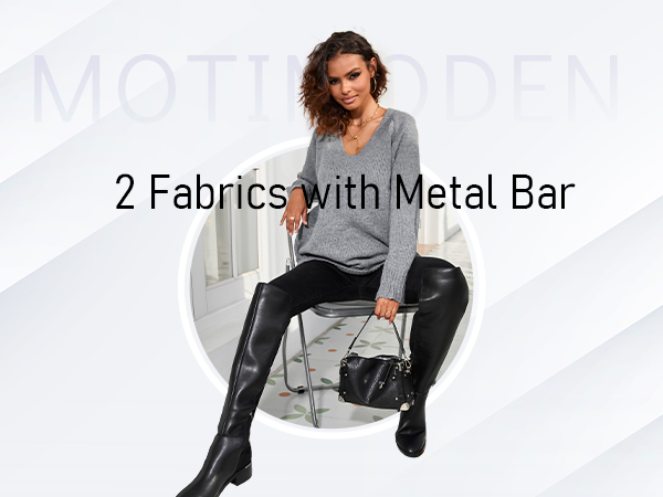 【美品・ほぼ未使用】Level-M056-117 Square Toe Block Heel Knee-high Boots-DREAM PAIRS