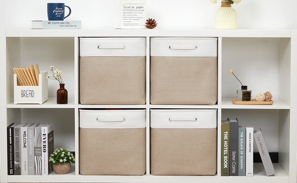 Neykioy Storage Cubes 13x13x13 Storage Cube Bins Fabric