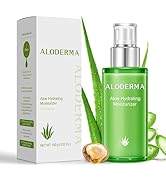 Aloderma 77% Organic Aloe Vera Hydrating Face Moisturizer for Soft and Nourished Skin - Light and...