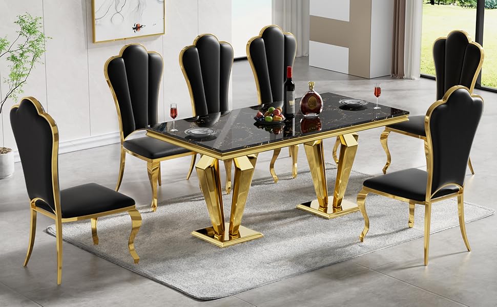 marble dining table set