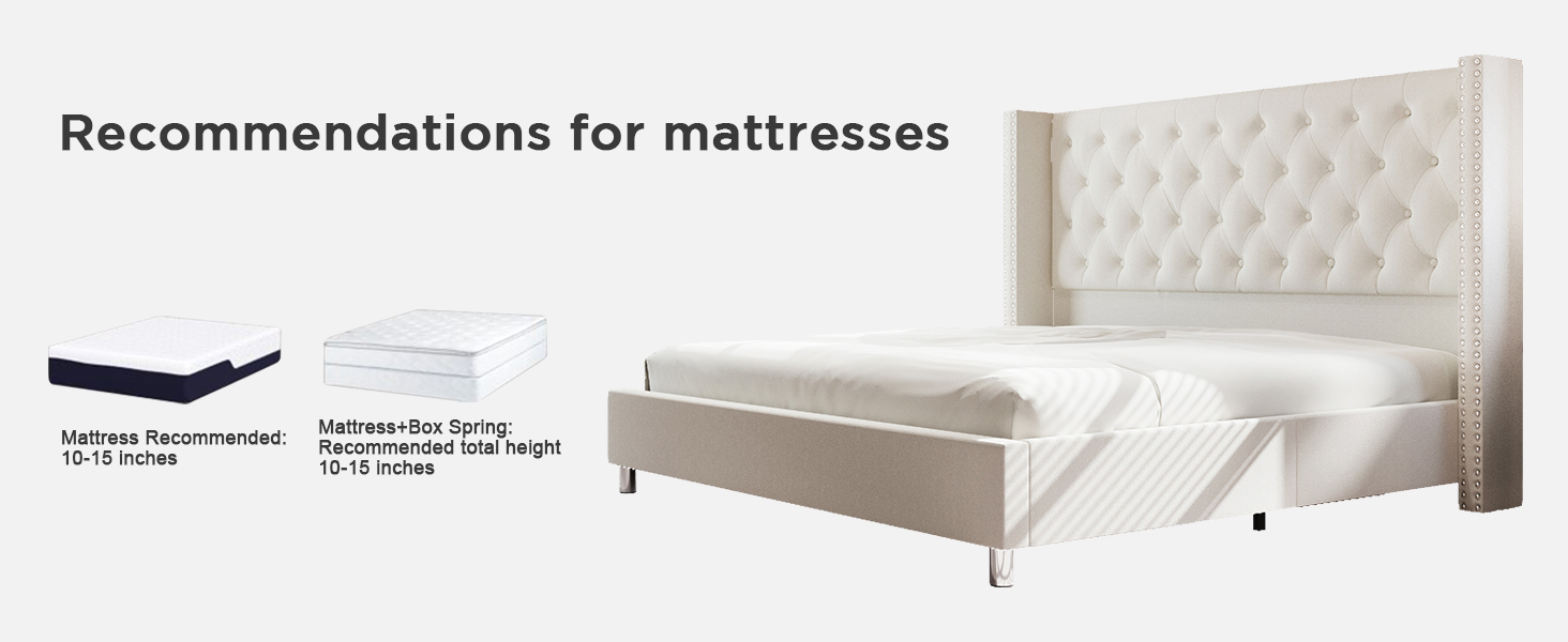 PaPaJet Lift Up Storage Bed Queen Size Upholstered Platform
