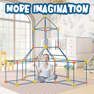 Indoor & Outdoor Creative Fort Toy for Boys & Girls Construction Fort Builders STEM Toys