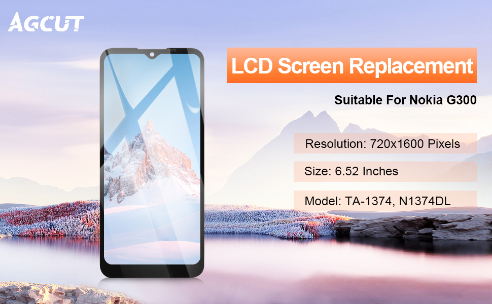 AGCUT Screen Replacement For Nokia G300 5G TA1374 N1374DL