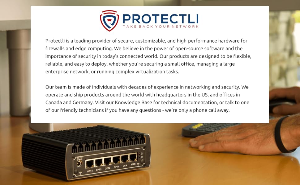 【新品】PROTECTLI The Vault Model FW4B 120GB Protectli Vault FW4B - 4 Port, Firewall Micro Appliance/Mini