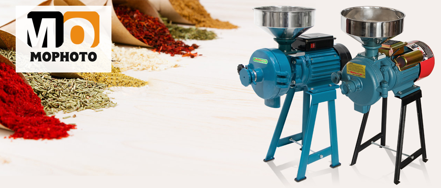 MOPHOTO 3000w Electric Dry Wet Grain Grinder Mill Corn