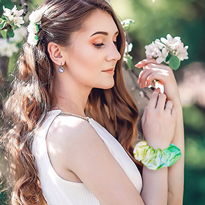 WT-hair ties-White Band 24p