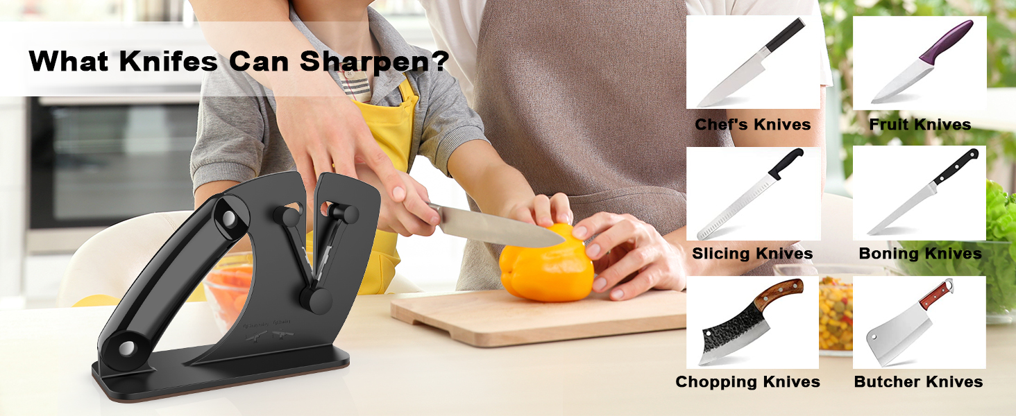 AINMEGE Automatic Knife Sharpeners with Adjustable Angle