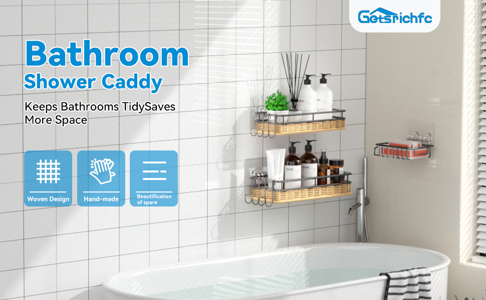 Getsrichfc Shower Caddy, 3Pack Rustproof Stainless Steel