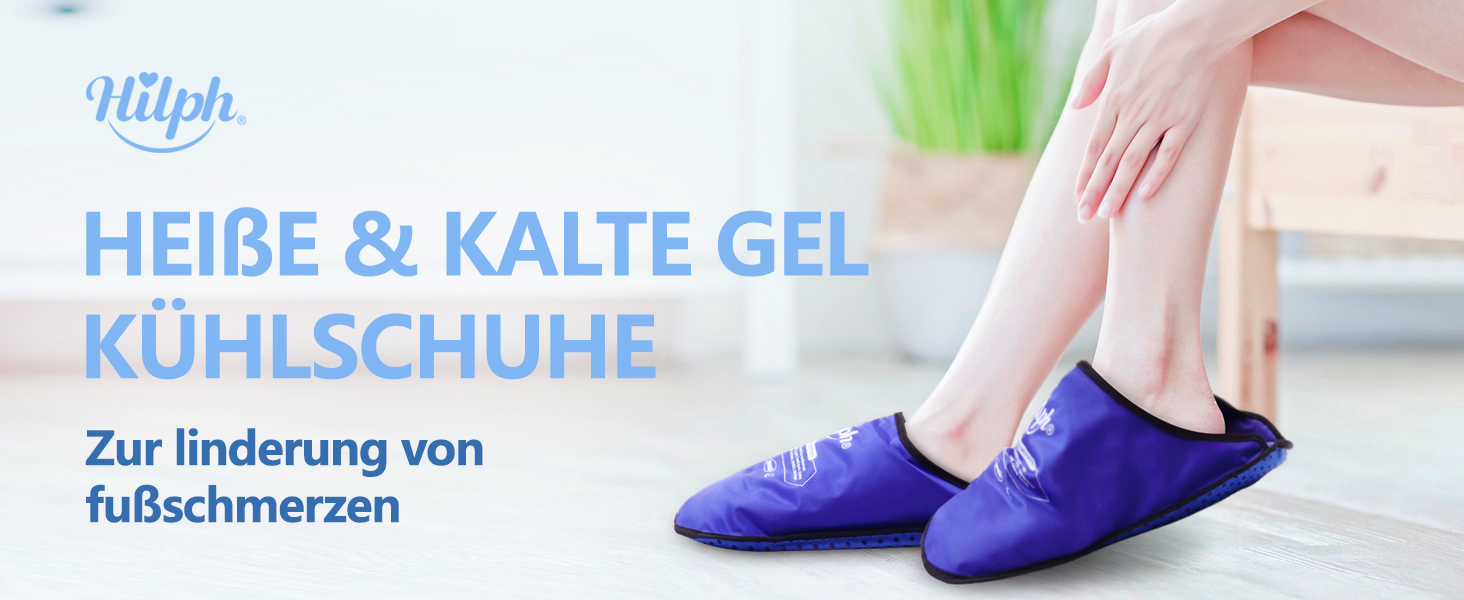 Hilph Kühl-Slipper Kühlschuhe Chemotherapie, Kühlsocken mit Gel ...