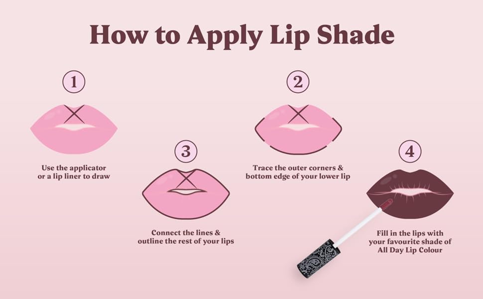 How to apply lip shade
