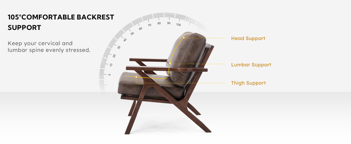 Bonzy Home Poltrona d'Accent Mid-Century Modern