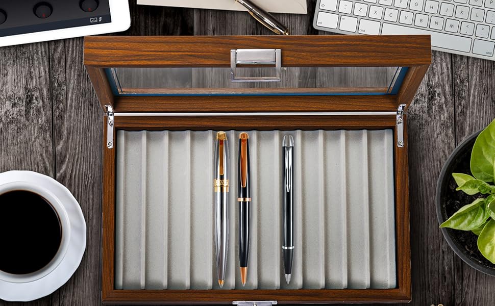 Amazon.com: Yesland Black Walnut Wood Display Box, 12 Slot