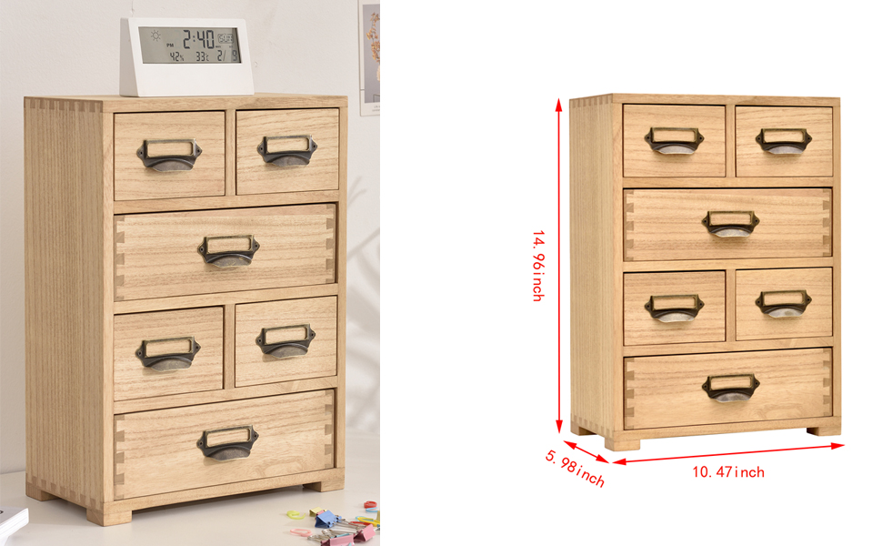 KIRIGEN Wooden Storage Organizer Desktop Storage