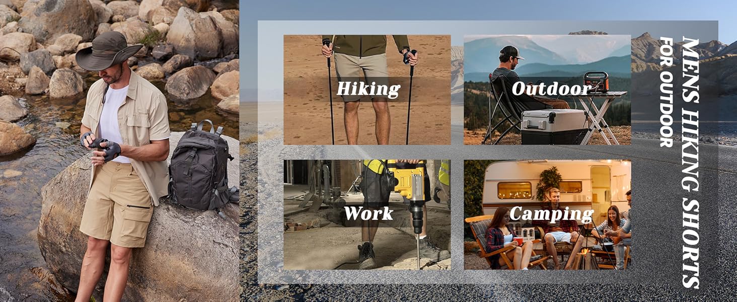 EKLENTSON Mens Shorts Quick Dry Cargo Shorts Lightweight Walking Hiking Shorts Zip Fishing Cycling Safari Pants with Multi Pockets 17 mens cargo summer hiking shorts lightweight hiking trekking cargo shorts waterproof shorts