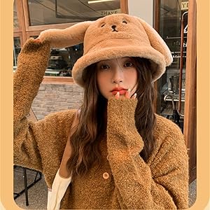 Amazon | [ZHONGJUE] くま耳 ハット帽 レディース 秋冬