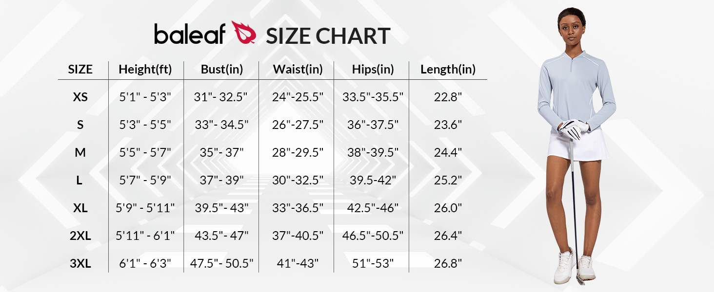 BALEAF Women's 1/4 Zip Long Sleeve Shirts UPF 50+ Tennis Golf Top Quick Dry 