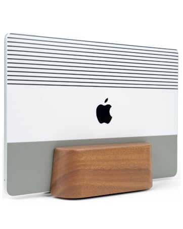 Vertical laptop stand for desk