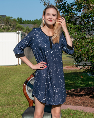 Star Print Nightgowns