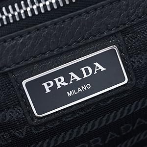 PRADA ブラックバック大きめギャランティーカードあり プラダ ショルダーバッグ レディース ミディアムレザートート