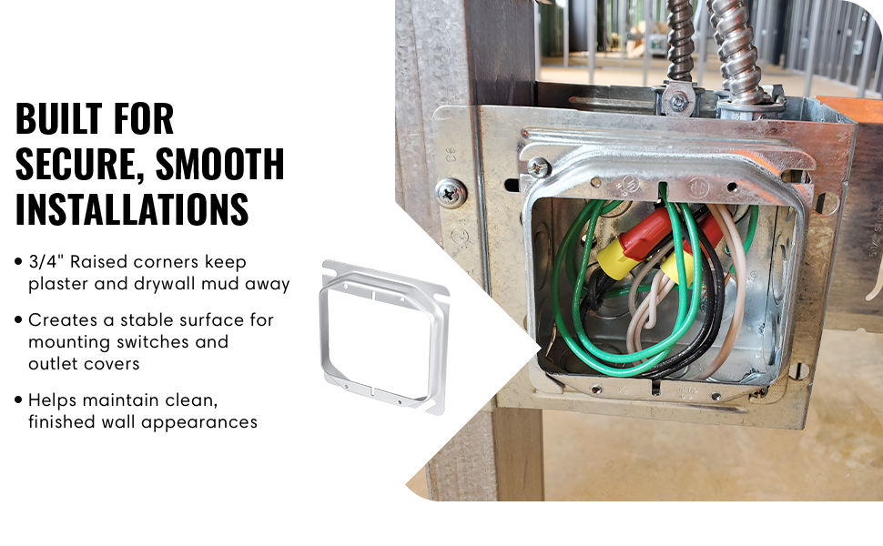 Plaster Ring Mud Ring, Blank Wall Plate Cover, Junction Box Blank Outlet Cover