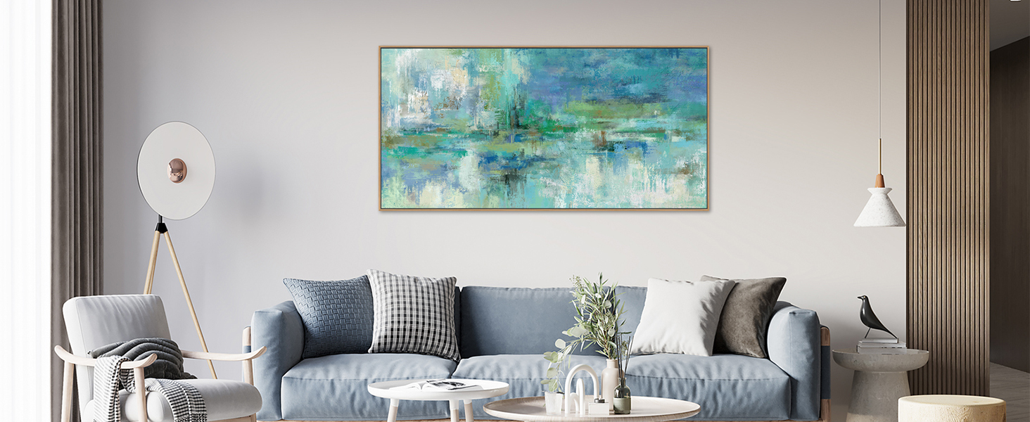 teal wall art