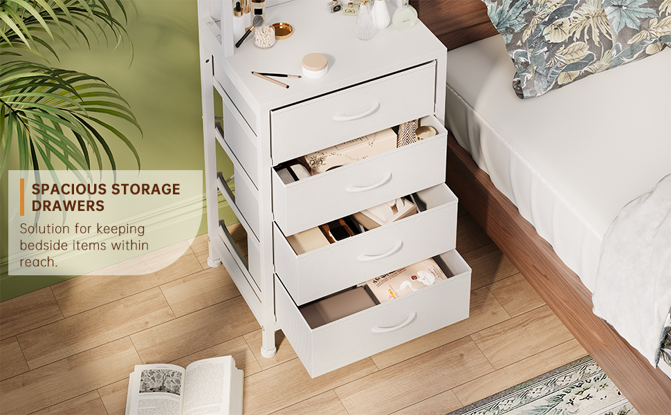 Vertical Vanity Storage Dresser for Small Space