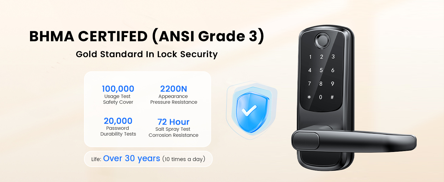 Keyless Entry Door Lock with Handle