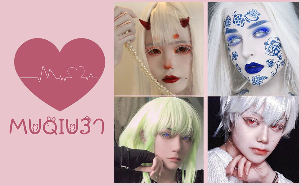 white eyelashes 3 pairs MUQIU37 customer show