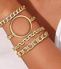 dainty gold bracelet stack