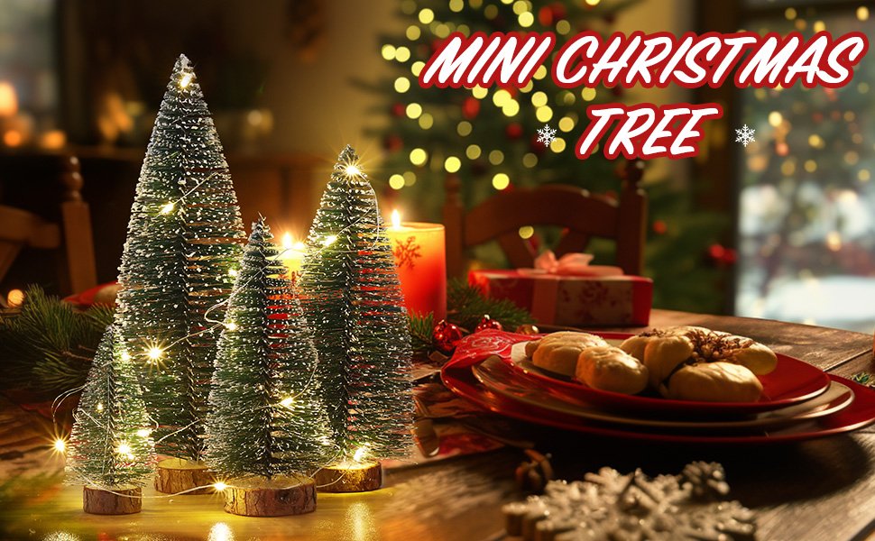 Small Christmas Tree with Lights, Mini Christmas Tree Table Top Decorations, Desktop