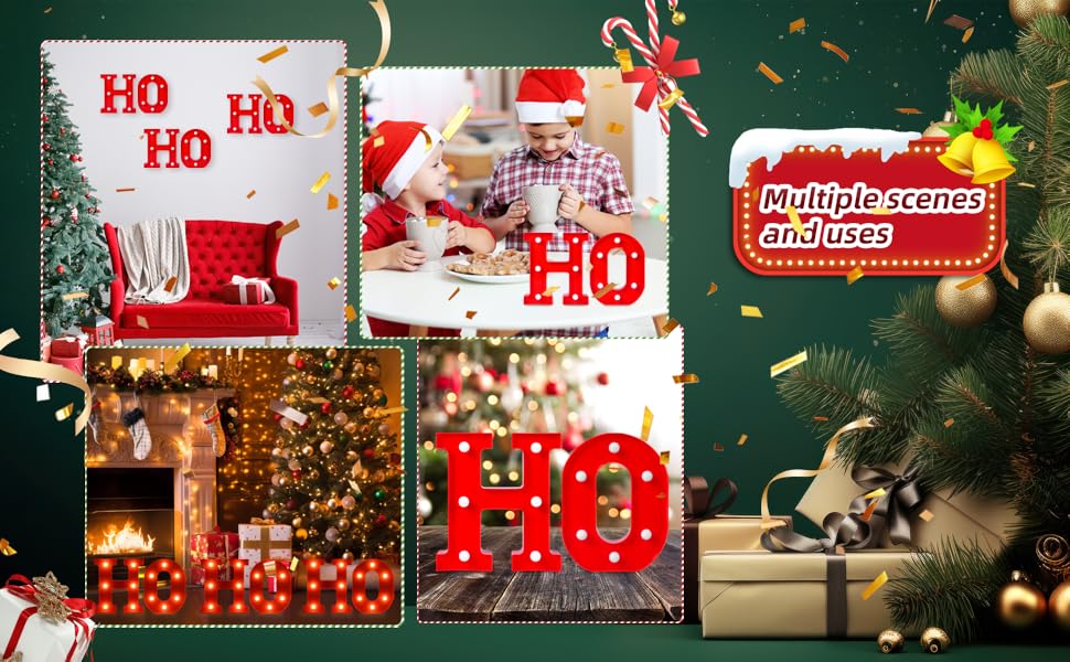 Christmas Letter Lights Sign Table Decorations LED Battery Powered   Home Bar Bedroom Decor Gift