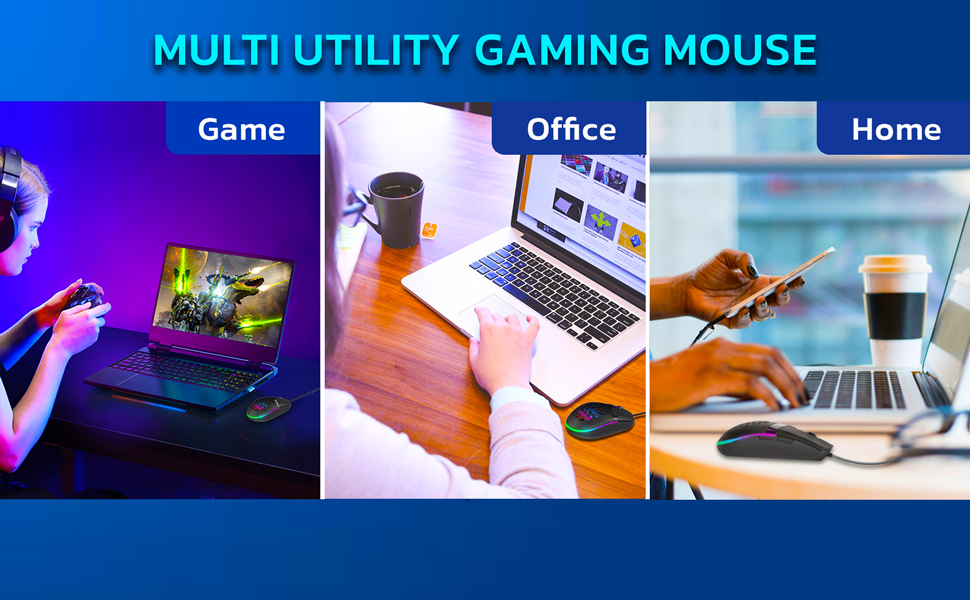 Amazon.in Buy Ant Plus Ghost 10 Gaming Mouse, Wired PC Mouse with RGB