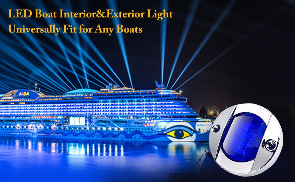 Boat Light, IP68 Waterproof LED Night Fishing Lights