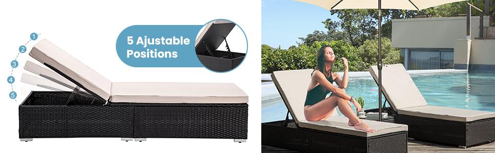 Outdoor Lounge Chair Set