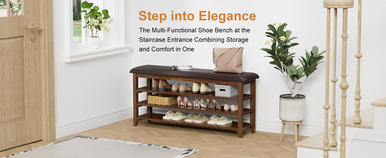 Wooden Shoe Bench