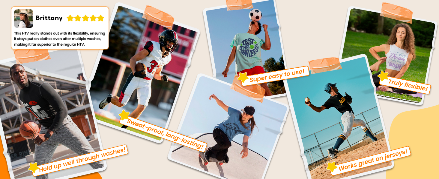 IROHTV Orange Heat Transfer Vinyl HTV Vinyl Roll, 12" x 5ft