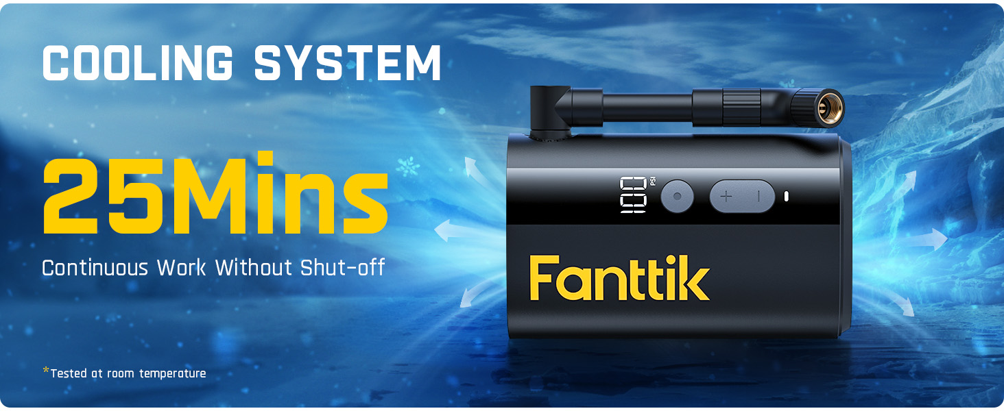 Fanttik X9 Ace Mini Bike Tire Pump Suitable for Road Bike, Mountain Bike, E-Bike, City Bike 