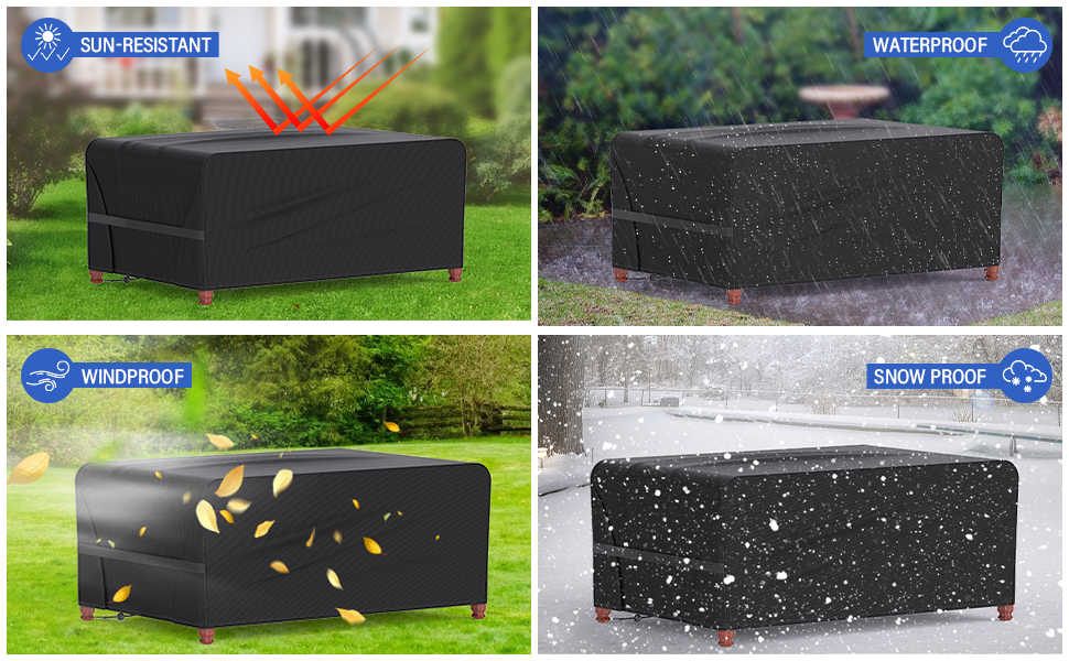 Garden Furniture Covers Waterproof, Yomisee Outdoor Patio Table Cover Heavy Duty Oxford Fabric