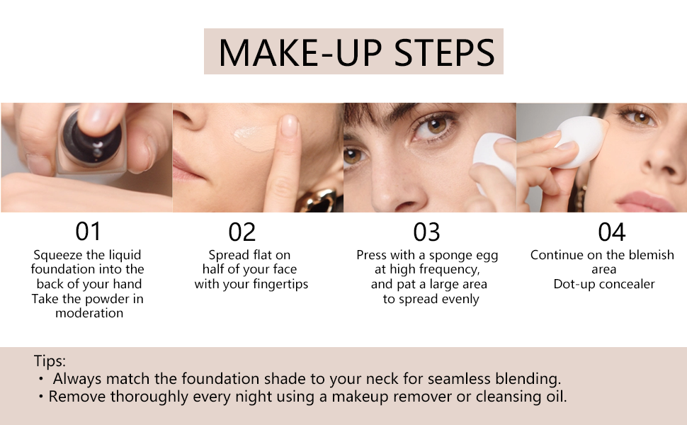 Liquid Foundation Lightweight Longwearing Face Makeup Foundation