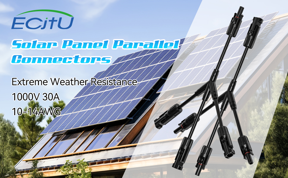 Amazon.com: Solar Connectors Y Branch Parallel Adapter Cable, 30A 1000V ...