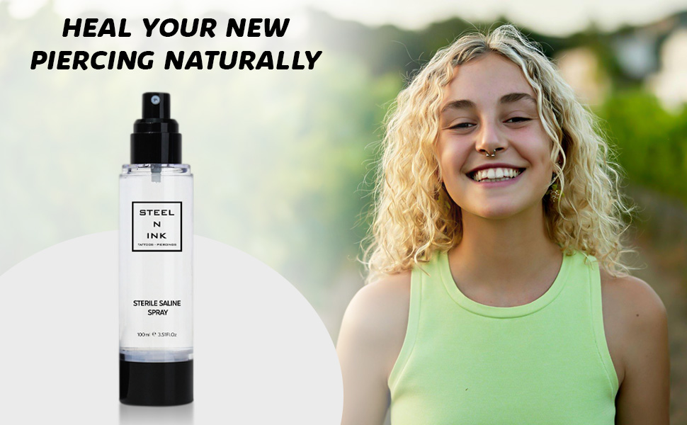 Steel n Ink Piercing Aftercare Spray 100ml Safe and