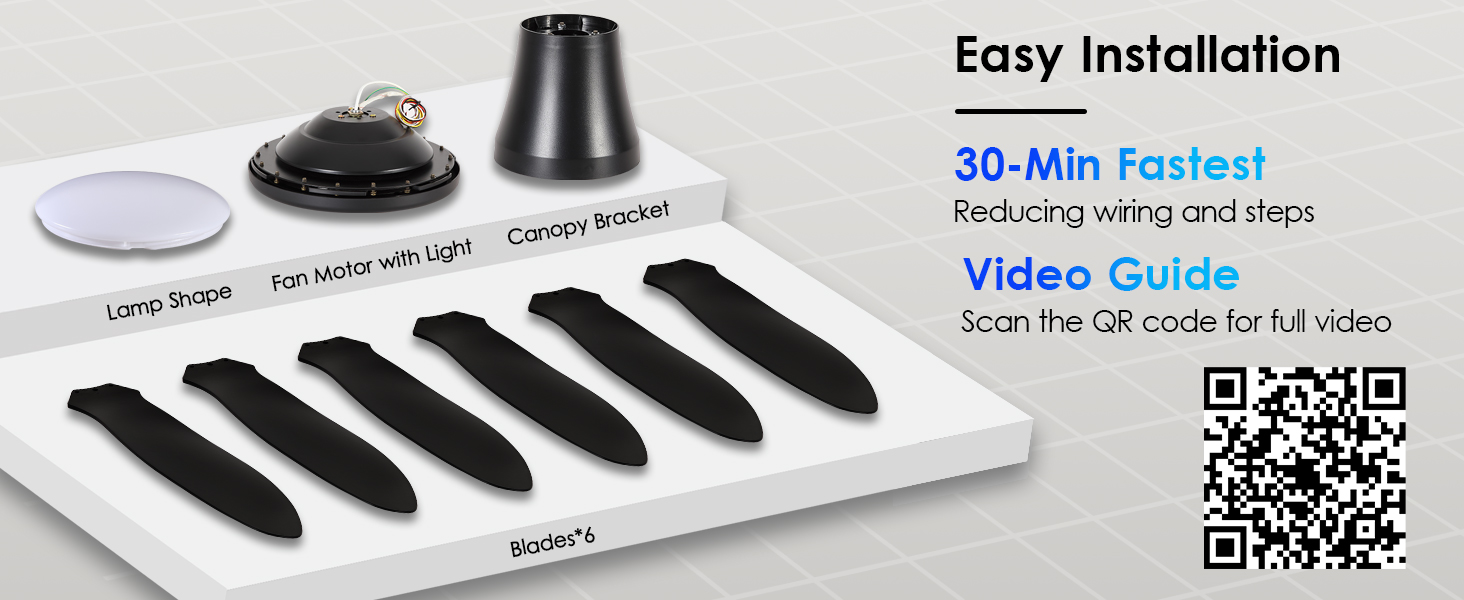modern ceiling fan easy installation
